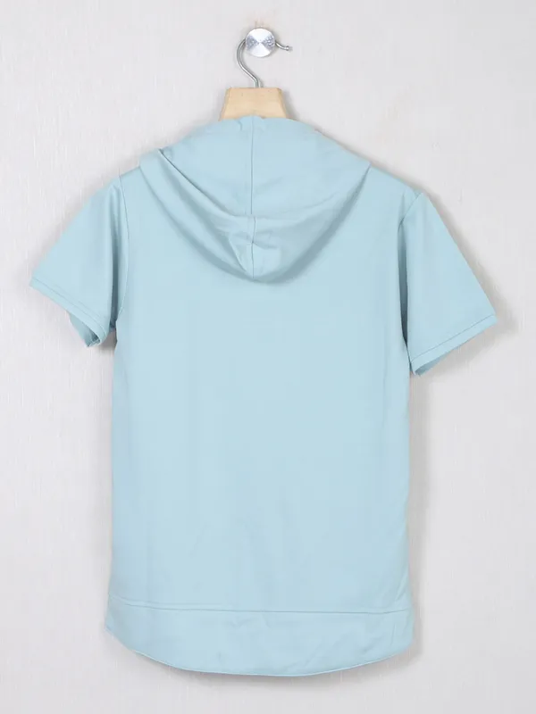 Ruff casual wear stone blue cotton t shirt