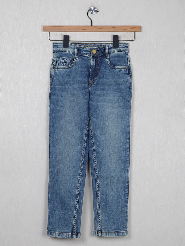 Ruff dark blue denim washed jeans