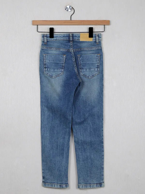 Ruff dark blue denim washed jeans