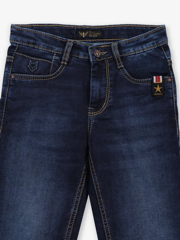 RUFF dark blue denim washed jeans for boys