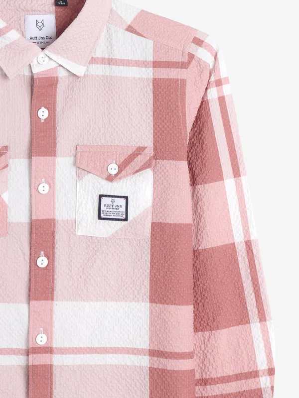 Ruff latest brown checks shirt