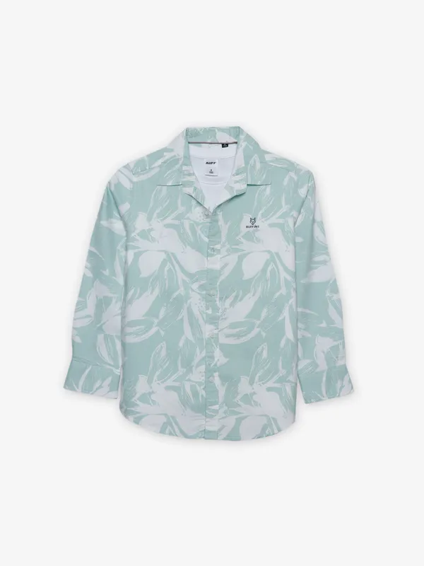 Ruff light green printed shirt