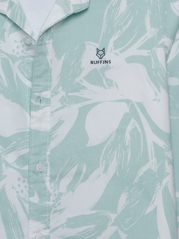 Ruff light green printed shirt