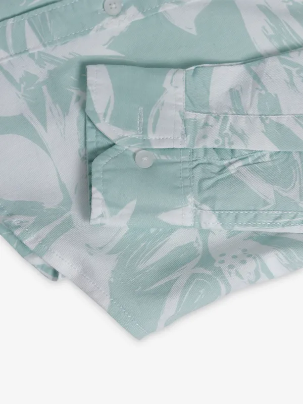 Ruff light green printed shirt