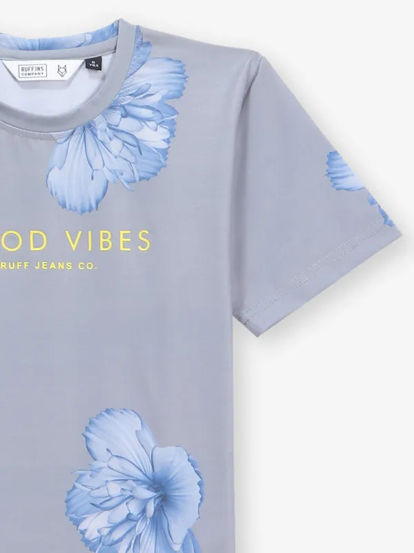 RUFF light grey printed t-shirt for boys
