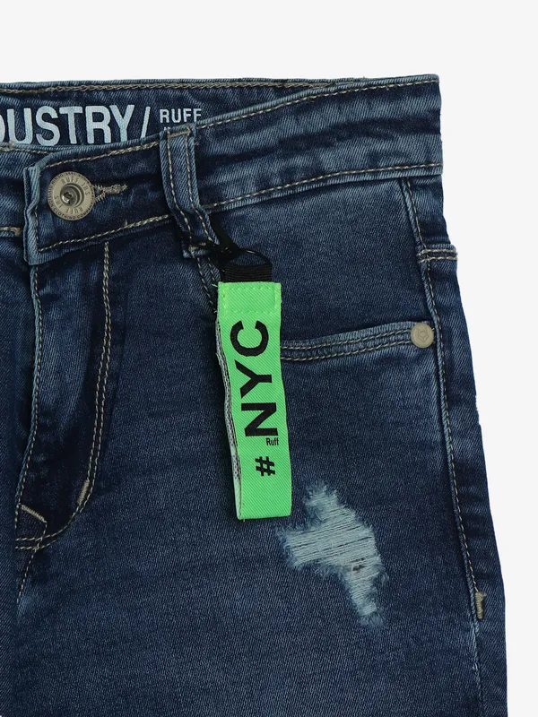 Ruff navy ripped jeans