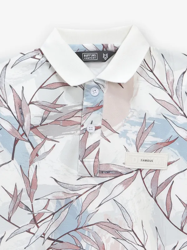RUFF off-white printed cotton t-shirt for boys
