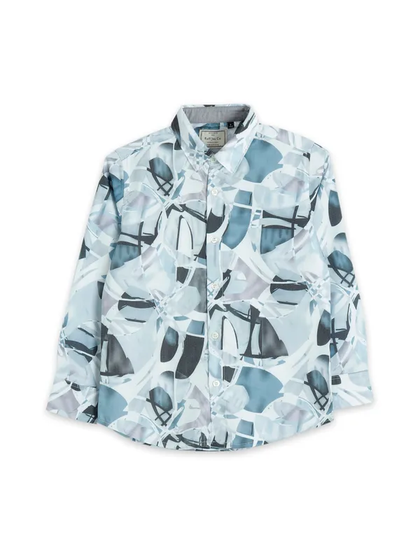 Ruff pink and green cotton shirt