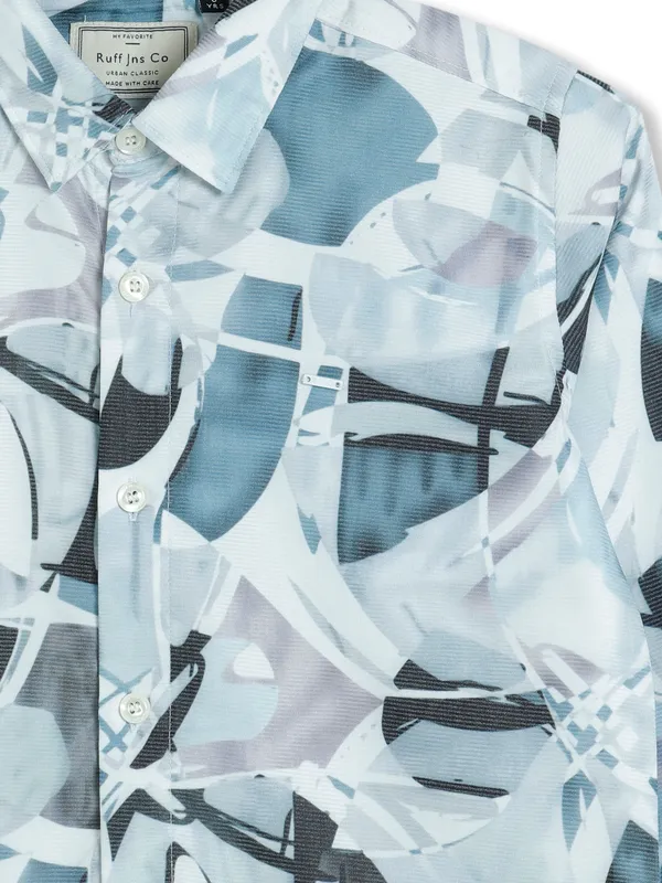 Ruff pink and green cotton shirt