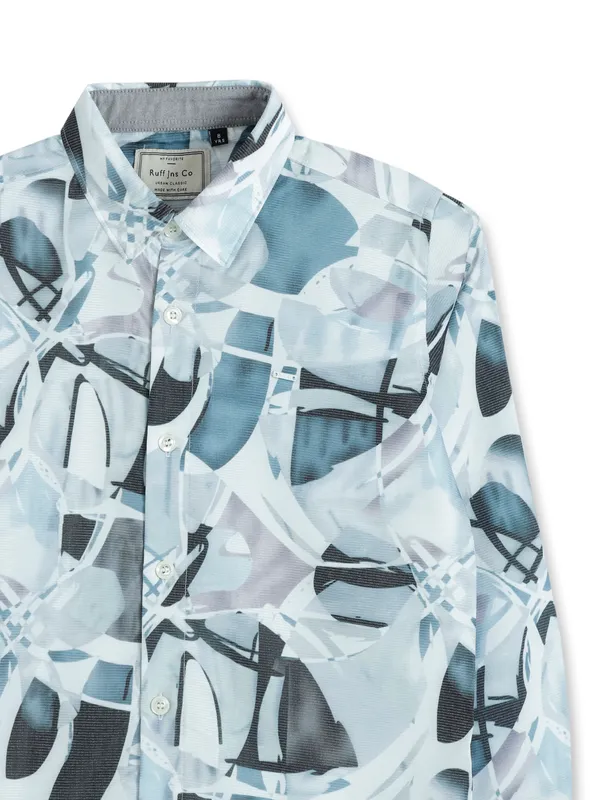 Ruff pink and green cotton shirt