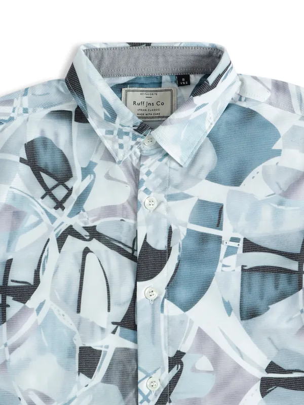 Ruff pink and green cotton shirt