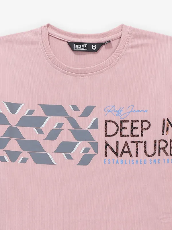 RUFF pink printed cotton t-shirt