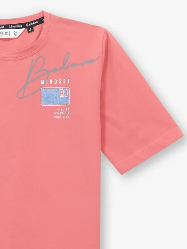 RUFF printed carrot pink t-shirt for boys