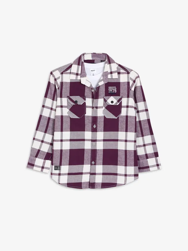 Ruff purple checks shirt
