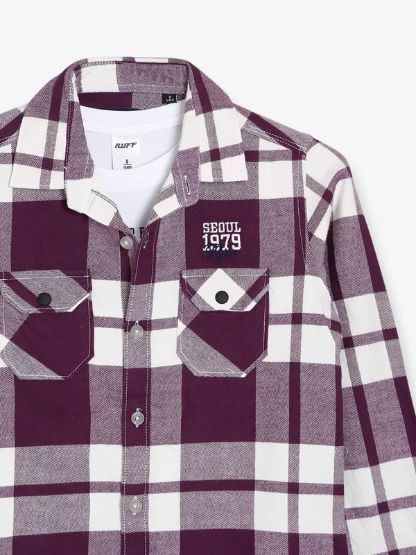 Ruff purple checks shirt