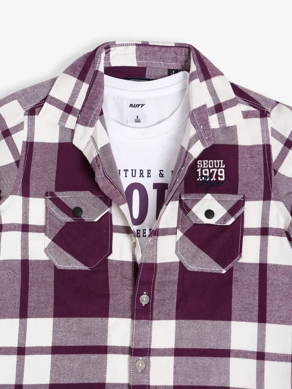Ruff purple checks shirt