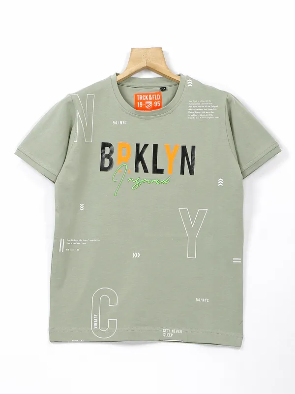 Ruff sage green cotton t shirt