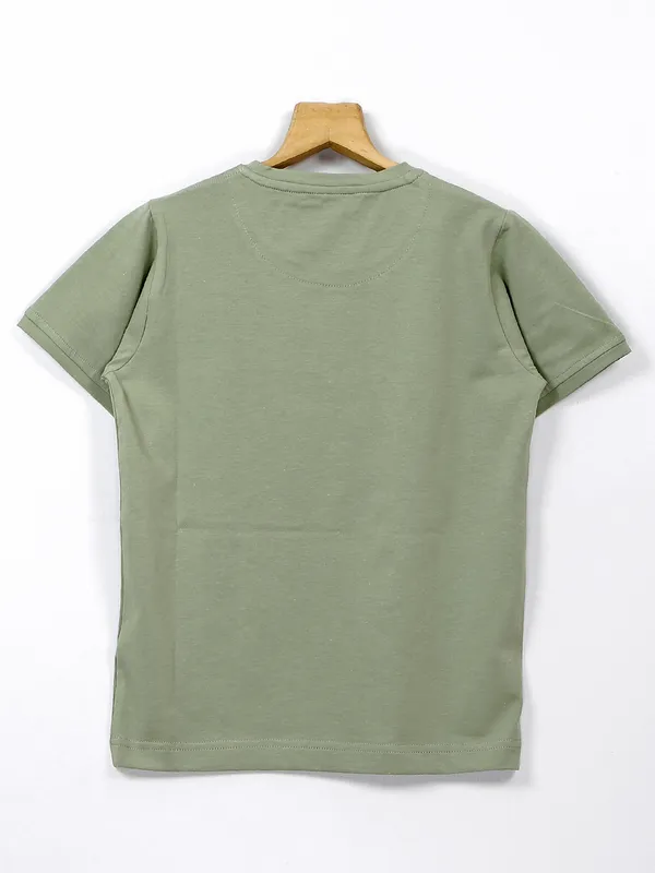 Ruff sage green cotton t shirt