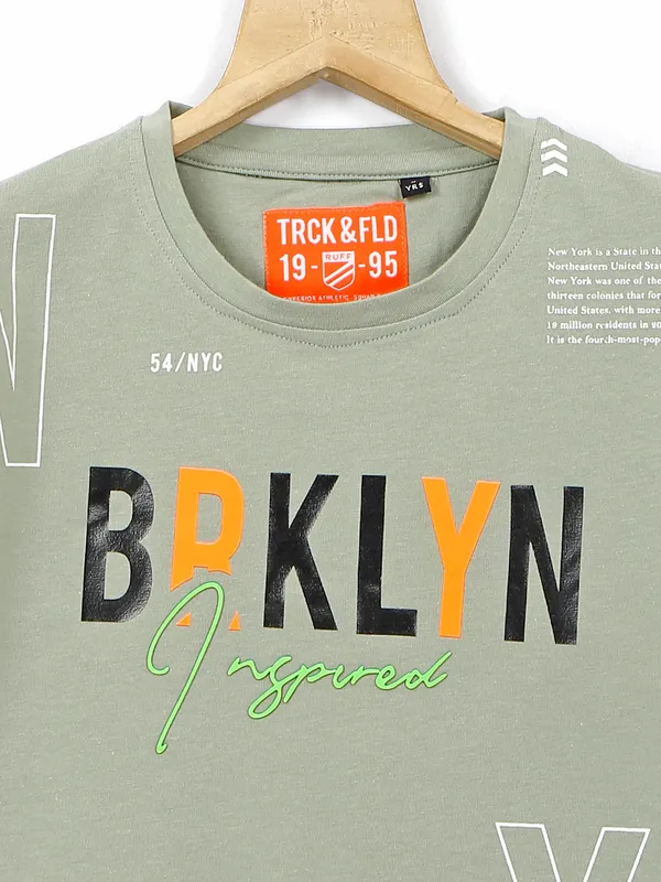 Ruff sage green cotton t shirt