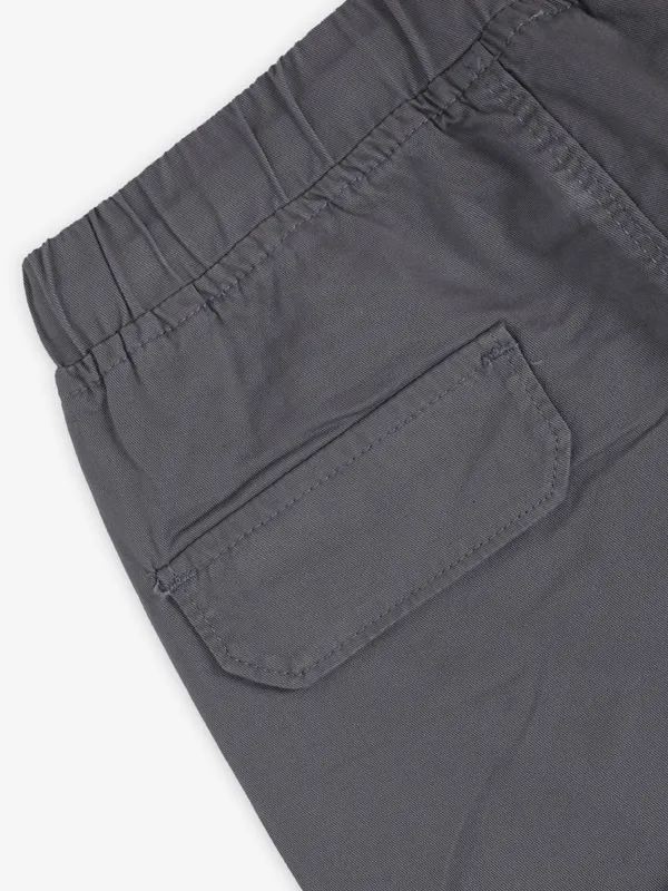 RUFF solid grey cotton cargo for boys