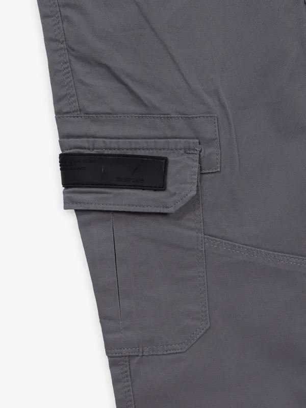 RUFF solid grey cotton cargo for boys