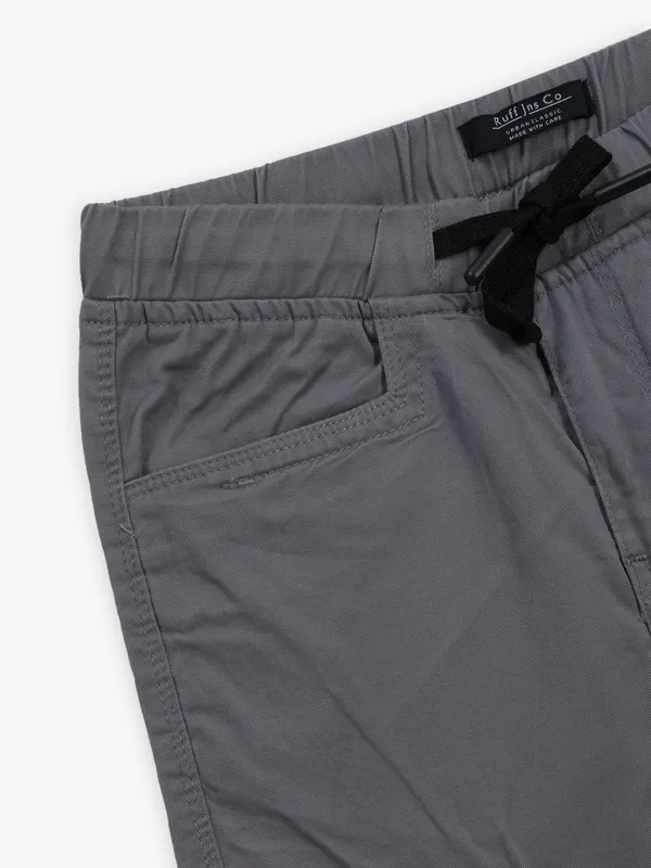 RUFF solid grey cotton cargo for boys