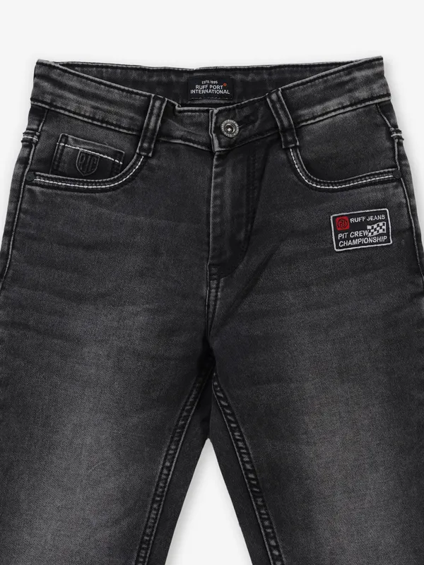 RUFF washed grey slim fit denim for boy