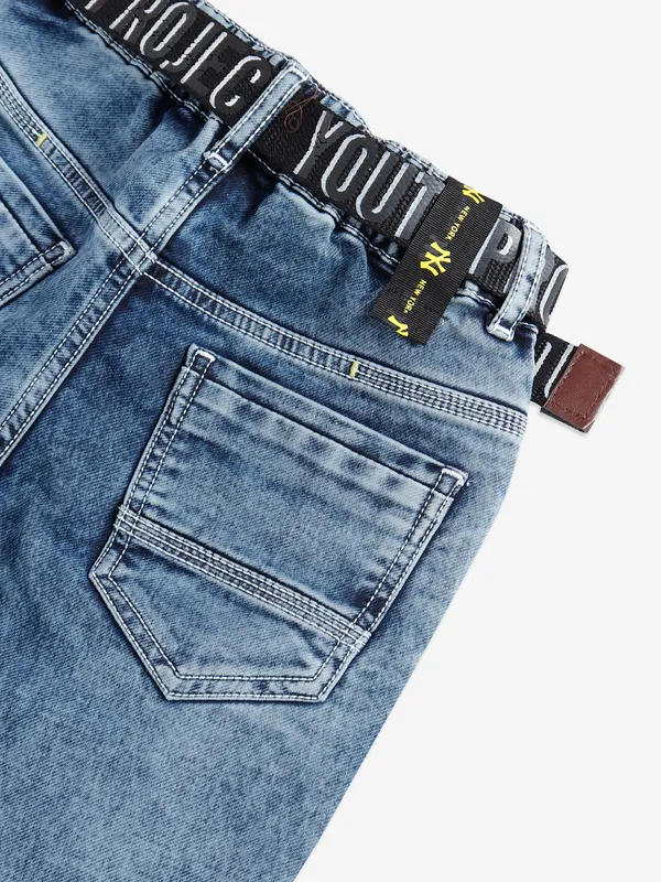 Ruff washed sky blue jeans