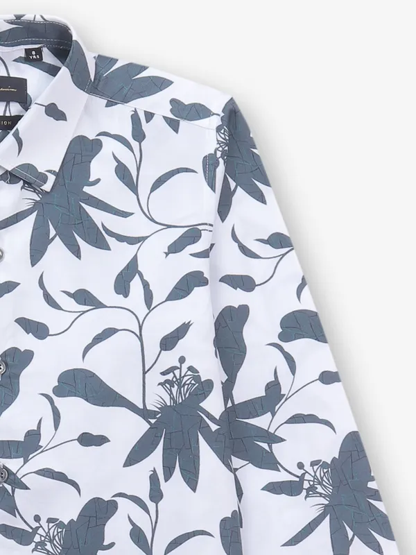 RUFF white printed cotton shirt for boys