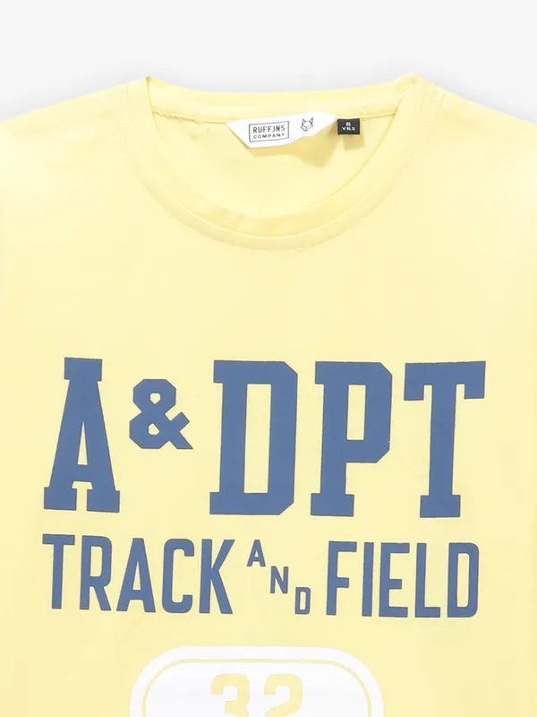 RUFF yellow printed t-shirt for boys