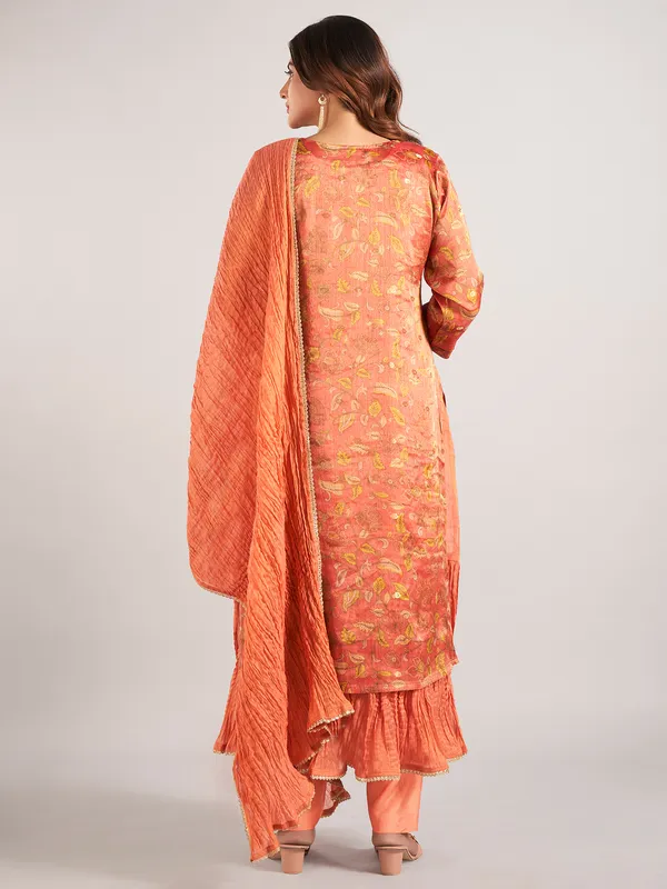 Rust pink dhoop chav soft silk wedding wear salwar suit