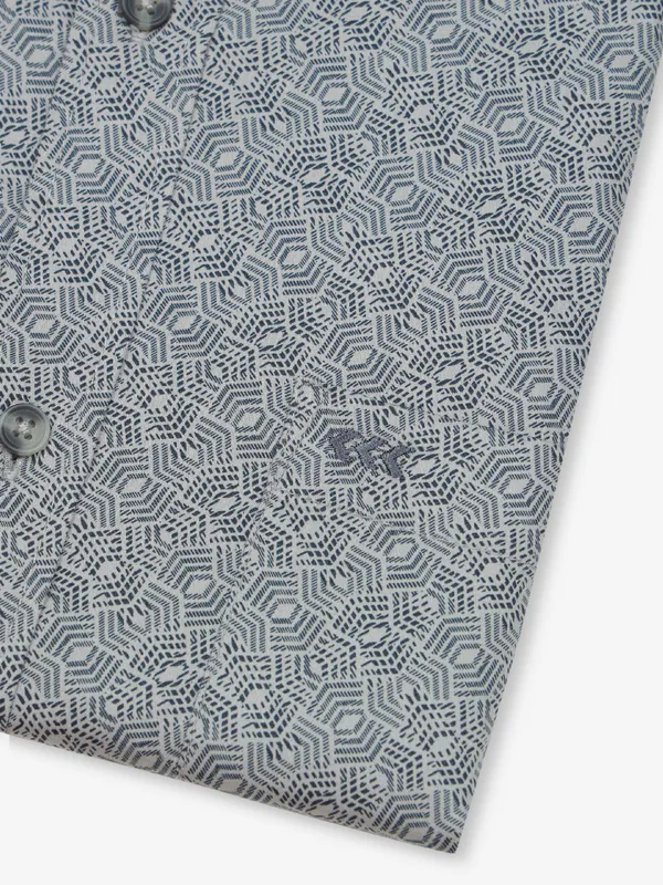 SDW grey printed cotton shirt
