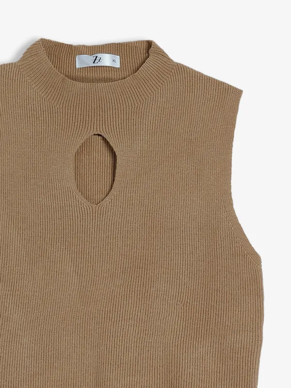 Sheczzar knitted khaki crop top
