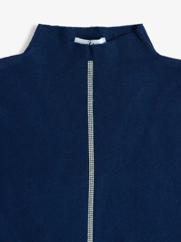 Sheczzar knitted navy top