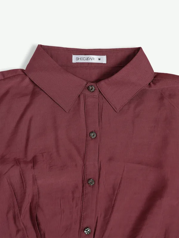 Brown cotton crop top