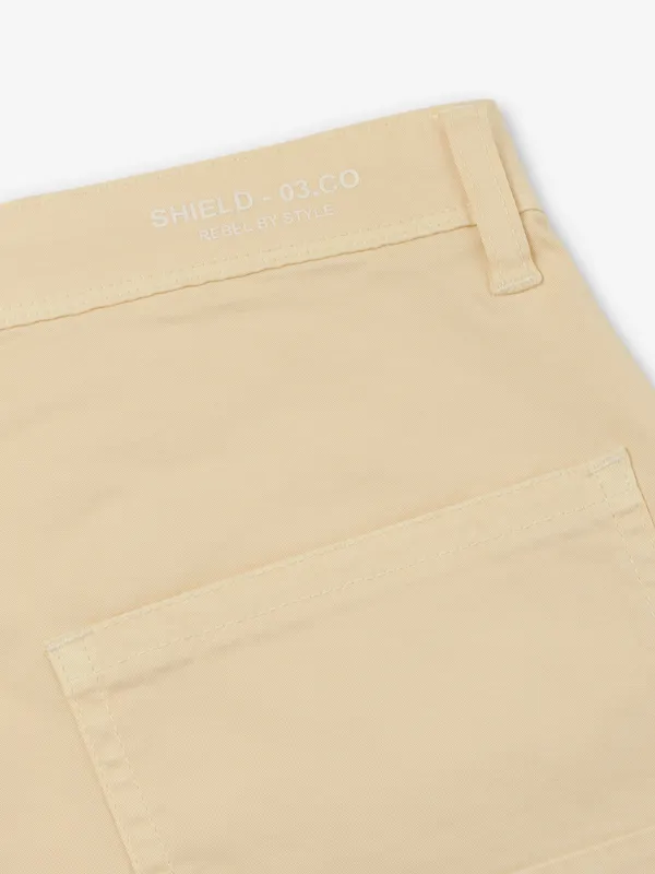 SHIELD cotton beige shorts