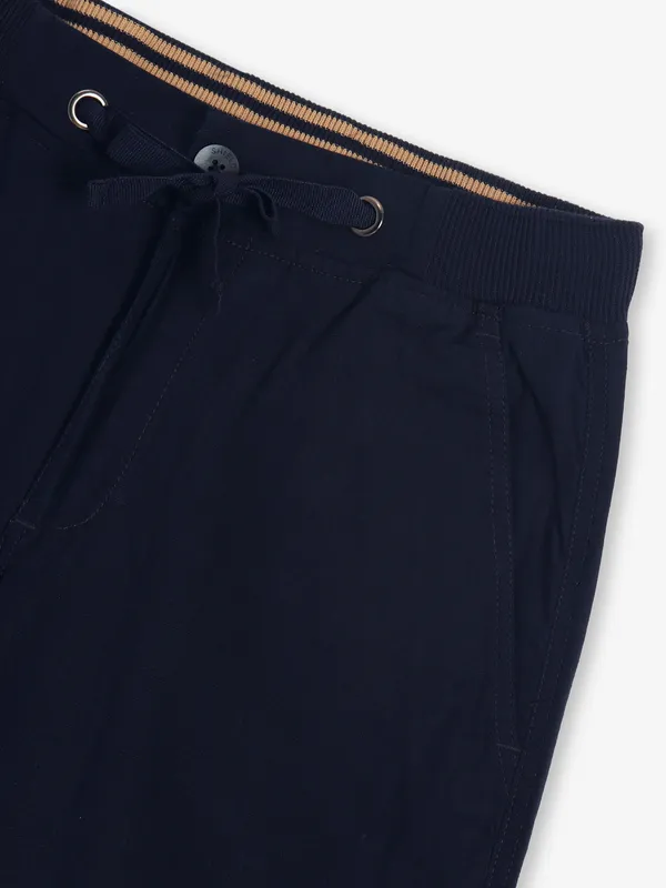 SHIELD navy solid cotton hsorts