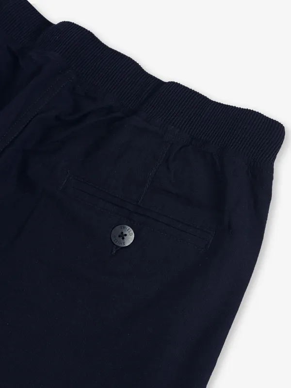 SHIELD navy solid cotton hsorts