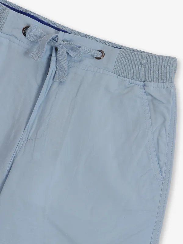 SHIELD sky blue cotton shorts
