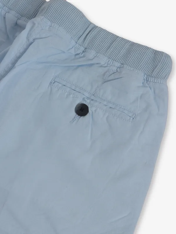 SHIELD sky blue cotton shorts