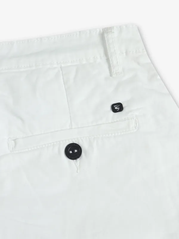 SHIELD white cotton shorts
