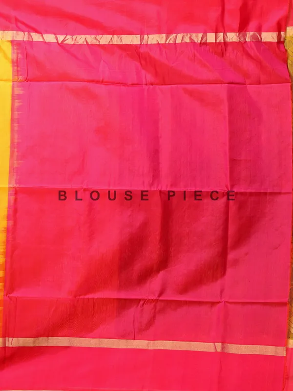 Shiney mustard yellow silk saree