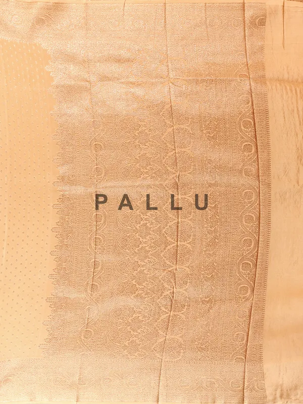Silk beige saree with contrast blouse