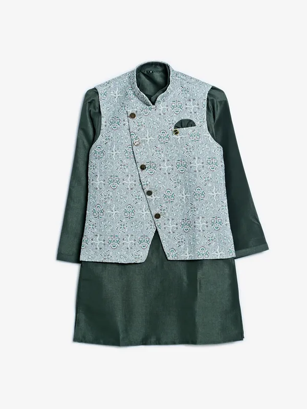 Silk black and grey waistcoat set