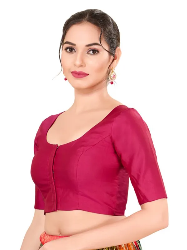 Silk pink readymade blouse