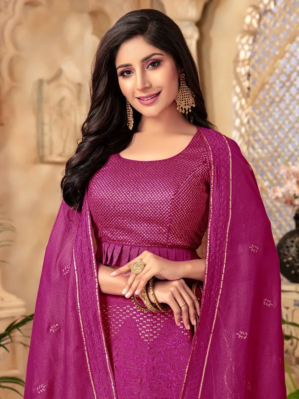 Silk purple wedding lehenga choli
