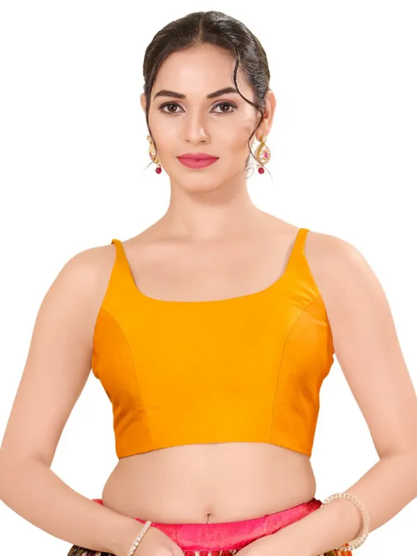 Silk ready made blouse in yellow