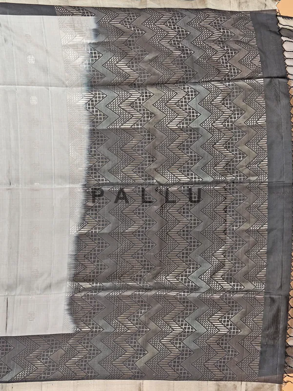 Silk silver festive style saree
