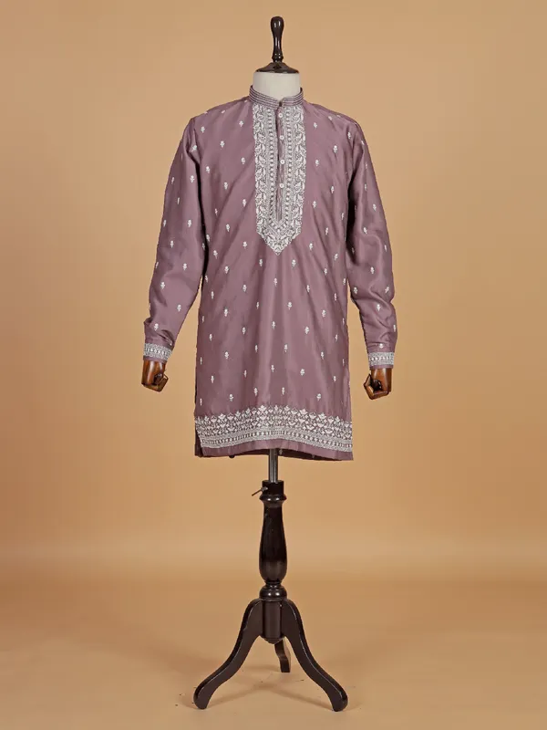 Silk wedding wear waistcoat set in Onion pink