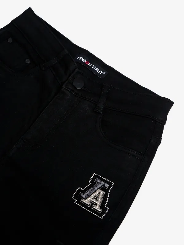 Silver Cross black solid cargo jeans